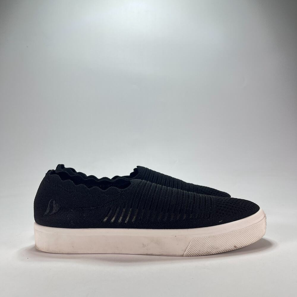 Skechers Street Poppy Breezy Street Black White Slip On 73909 Women's Size 10